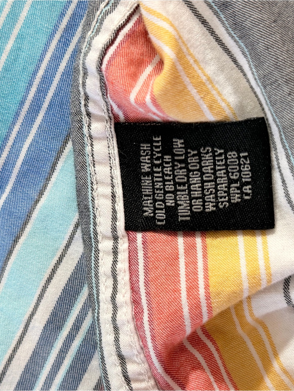Rock $ Roll Cowboy Striped Pearl Snap-Down Shirt in Multicolor - Picture 6 of 15